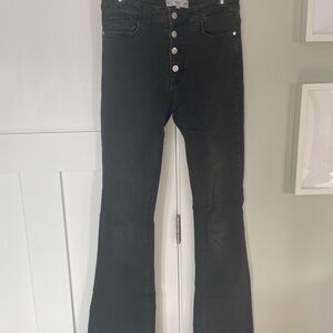 Mango Women's Black Flare Jeans